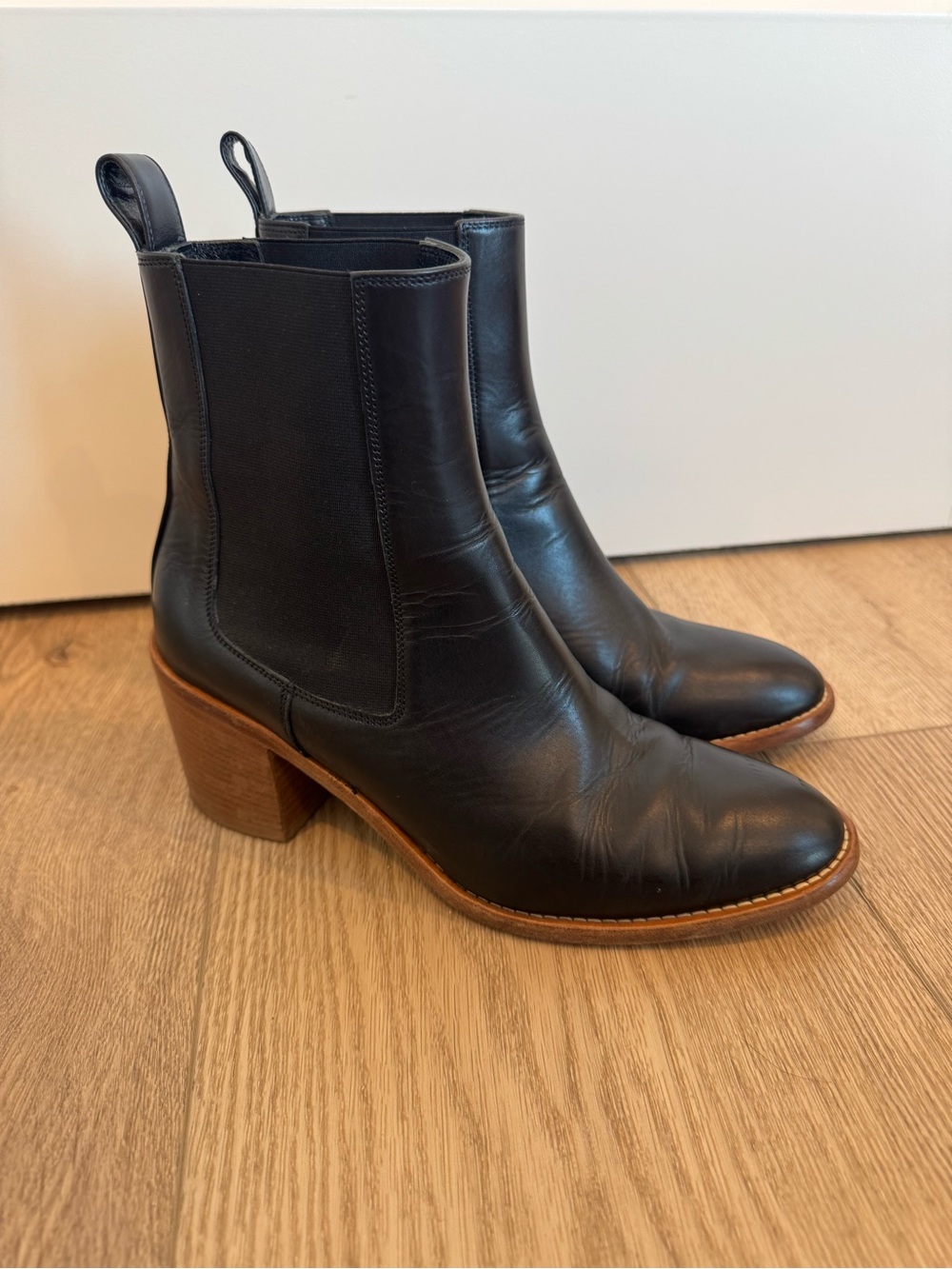 Jenni Kayne Boots // Black Leather Frankie Chelsea Boot Size 8